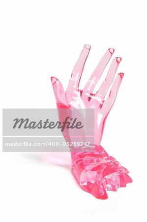 Display Hand on White Background