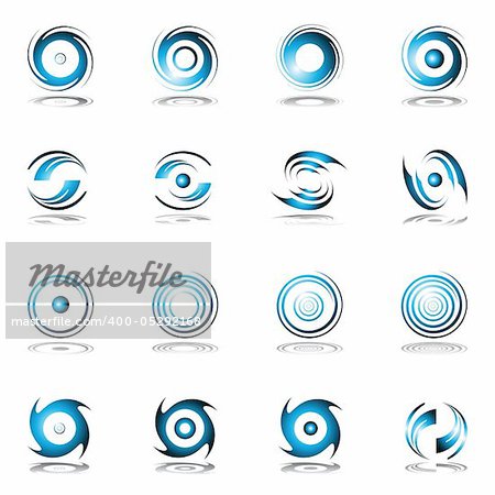 Rotation movement. Design elements set. Vector art in Adobe illustrator EPS format, compressed in a zip file. The different graphics are all on separate layers so they can easily be moved or edited individually. The document can be scaled to any size without loss of quality.