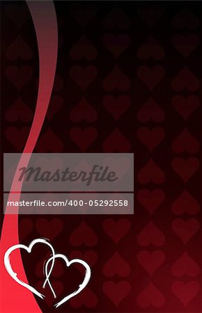 Love hearts card background illustration design.