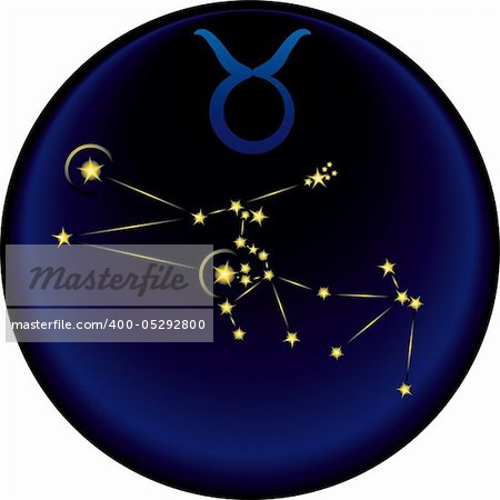 Taurus  constellation plus the Taurus  astrological sign