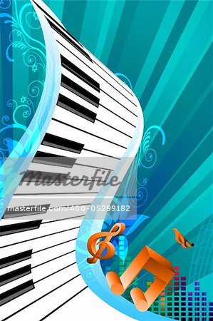 illustration of abstract music card