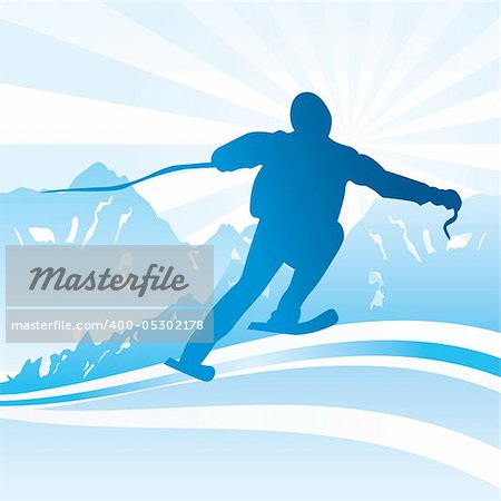 Ski and sport Background - vector illustration