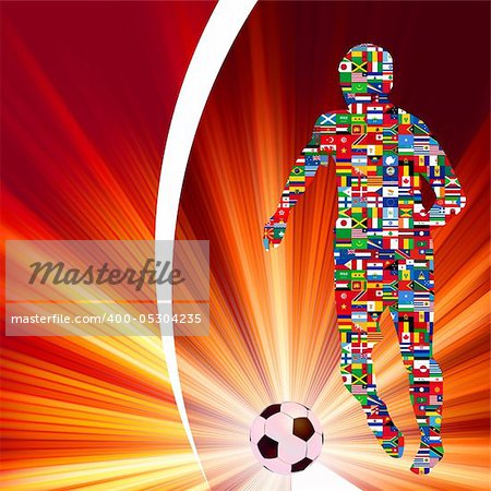 Soccer Player in Global Soccer Event. EPS 8 vector file included