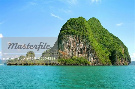 Island in the middle of the sea in Thailand