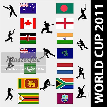 cricket world cup 2011 - vector