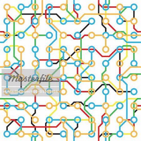 Abstract seamless pattern - electronic color components on white