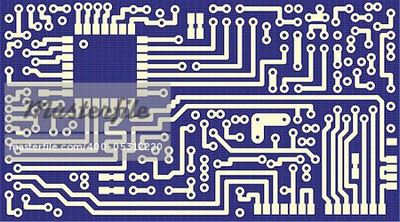 Background for business cards - the circuit board - vector illustration eps8