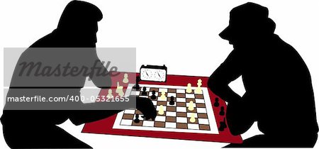 chess players - vector