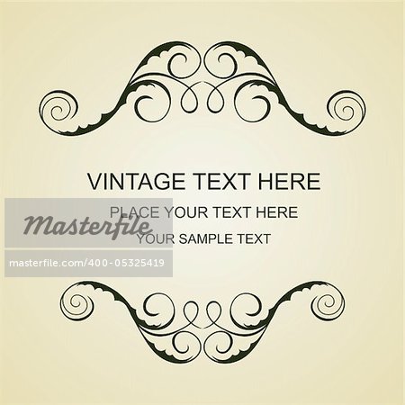 Illustration of beautiful vintage template. Vector