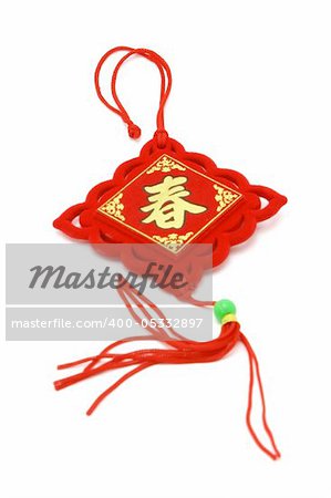 Chinese New Year ornament - Spring  isolated on white background