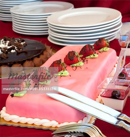 some cake and dessert during a wedding banquet