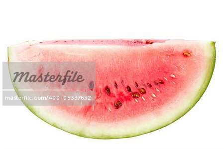 Watermelon slice isolated on white background