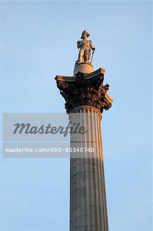 Nelson's Column stands in Trafalgar Square to commemorate Admiral Nelson