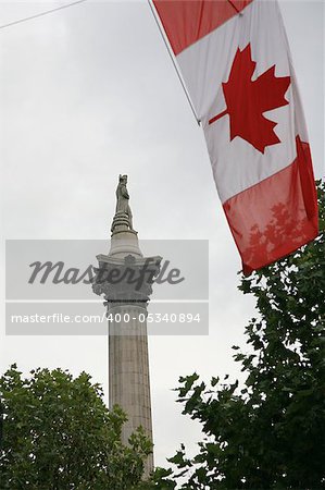 Nelson's Column stands in Trafalgar Square to commemorate Admiral Nelson