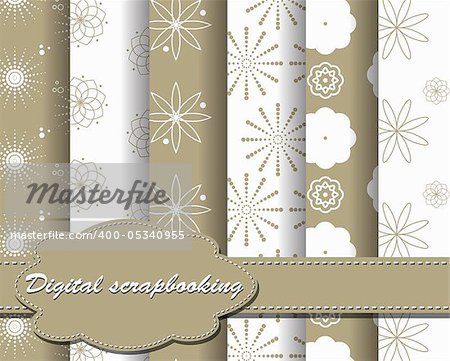 set of vector paper for scrapbook