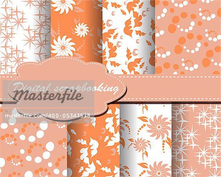 set of vector paper for scrapbook