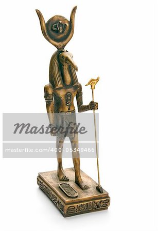 Egyptian Statue, isolated on white background