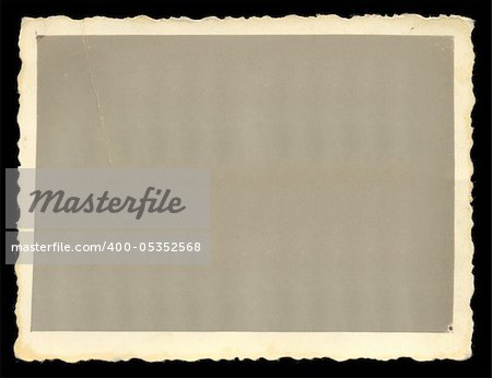 Vintage old blank photograph design element with white border.