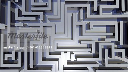 3d illustration of a labyrinth