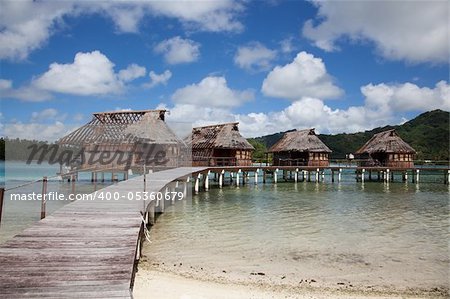 In the lagoon of Huahine, French Polynesia.