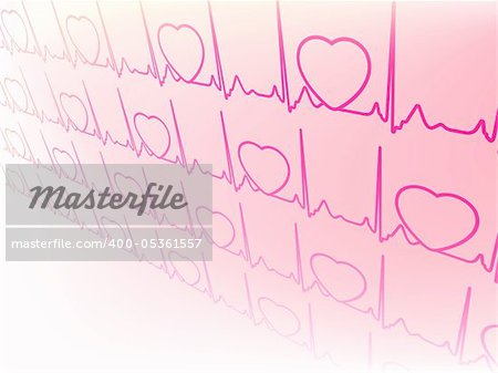 Abstract electrocardiogram, waveform from EKG test. EPS 8 vector file included