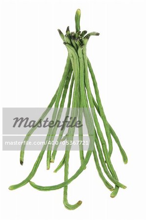 Snake Beans on White Background