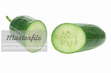 Lebanese Cucumber on White Background