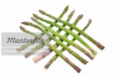 Asparagus on Isolated White Background
