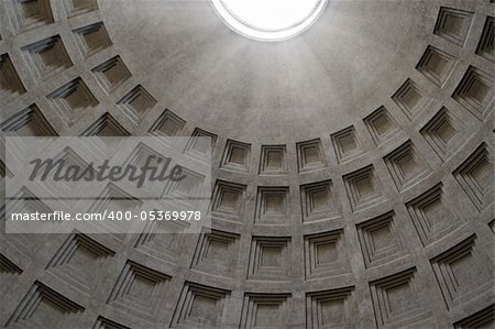 inside the Pantheon, Rome, Italy. Ancient wonder