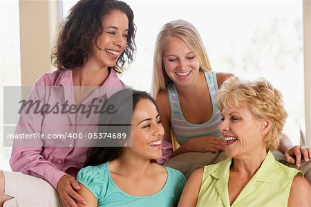 Two Women And Their Teenage Daughters