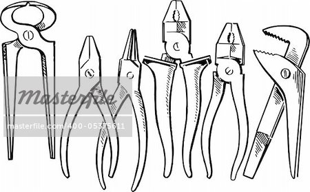 Pliers isolated on white