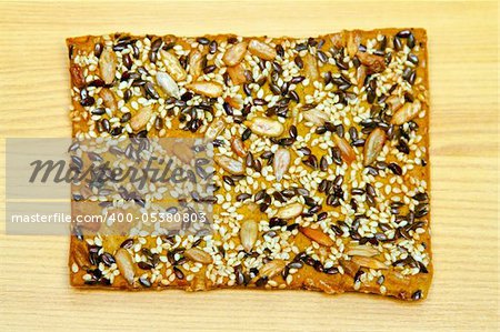 Close up shot of cereal seeds bar