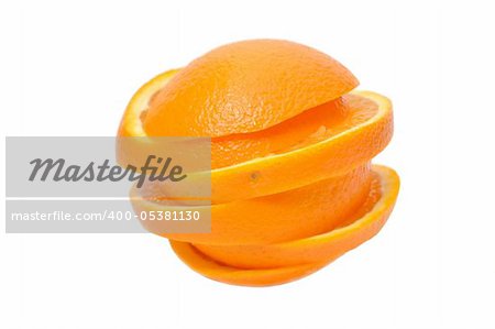 Sliced orange closeup