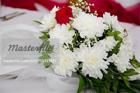 Bouquet of flowrs on a table