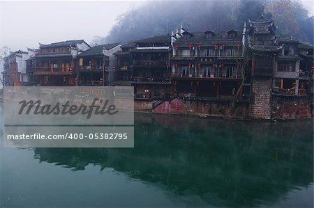 Landscapes on the river, Fenghuang, Hunan, China