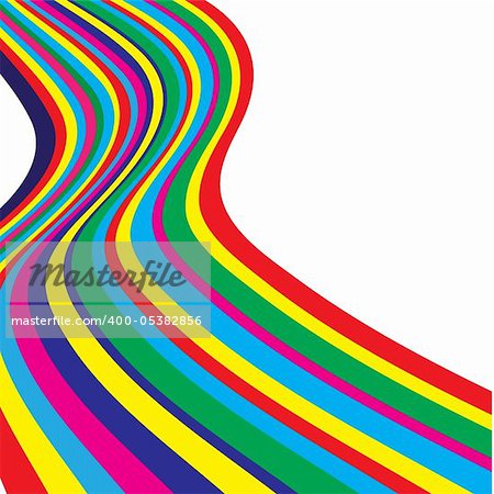 varicoloured abstract lines on a white background