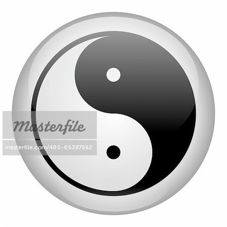 Yin-yang symbol of harmony, balance and opposite