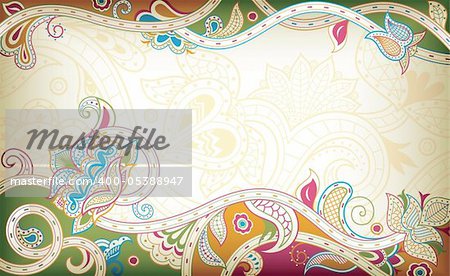 Illustration of abstract floral background.