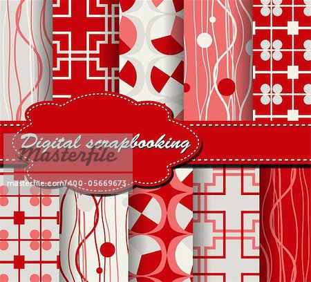 set of vector paper for scrapbook