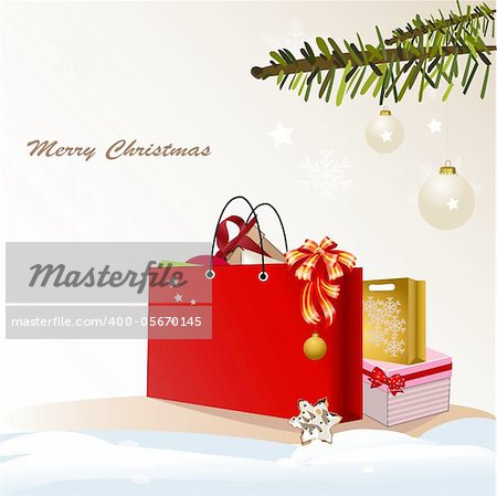 christmas background vector illustration