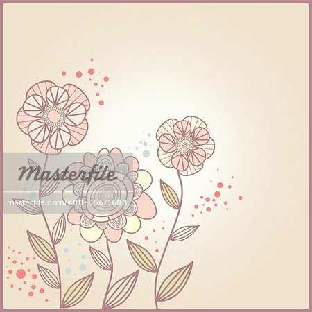 cute card with flowers