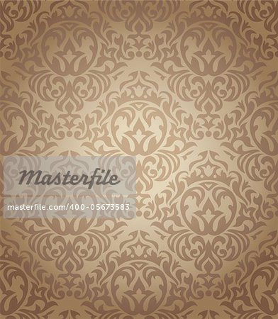 abstract seamless damask wallpaper vector illustration