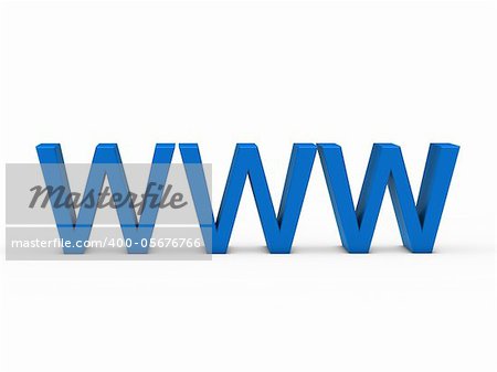 3d www blue internet web online domain