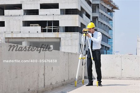 business man Architect engineer manager at construction site project