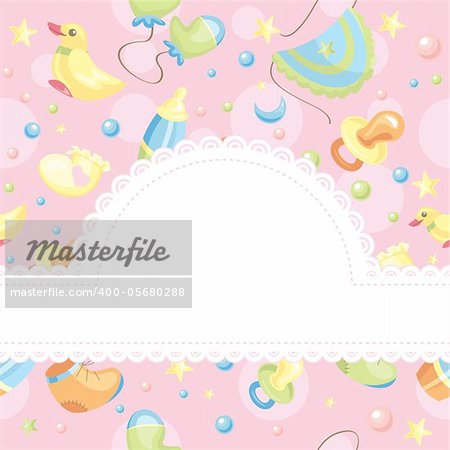 baby background illustration with free space for photo