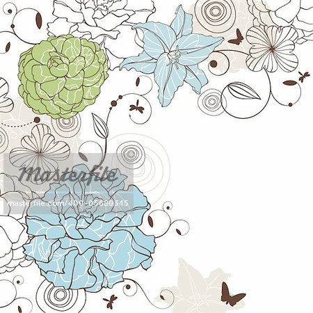 abstract cute lovely floral background vector illustration