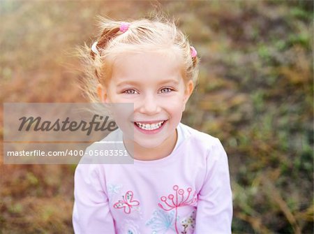 Portrait of a beautiful liitle girl close-up