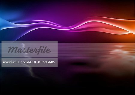 Abstract Waves - Background illustration with rippling effect, Vector