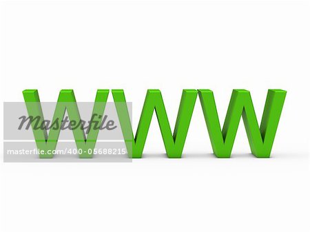 3d www green internet web online domain