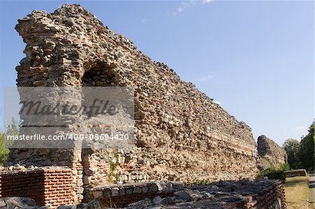The Wall of  the ancient roman fortress in Hissarya - Bulgaria